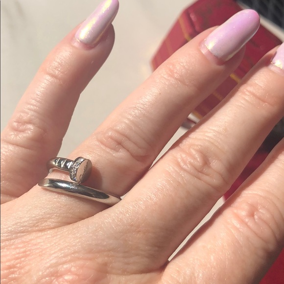 🆕 Nail Juste un Clou Style Ring - with or without gems -  engraved - Picture 8 of 8